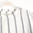 New fashion breathable short sleeve luxury pullover design linen casual men's shirts crewneck