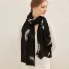 High quality inner mongolian printed wool shawl scarf for women ladies girls in spring autumn winter