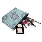 Travel Printed Multifunction Portable Travel Toiletry Bag Zipper Velvet Cosmetic Makeup Pouch