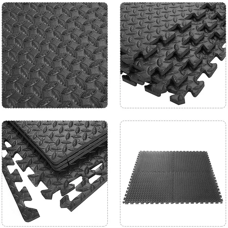 Piso Tatami EVA Köpük Zemin Yapboz Halı Gri Geometrik Şık Bebek Üçgen 6