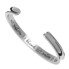 2020 Stainless Steel Inspirational Jewelry Cuff Bangle Bracelet Engraved Open