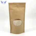 Manufacturer Custom Kraft Paper Plastic Zip Lock Snack Food Spices Packaging Bag` With Round Window