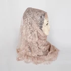 New fashion flower lace scarf good quality muslim women lace hijab with pearl