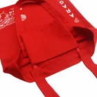 The new personalized Custom Logo printed advertising red cotton fashion canvas tote bags