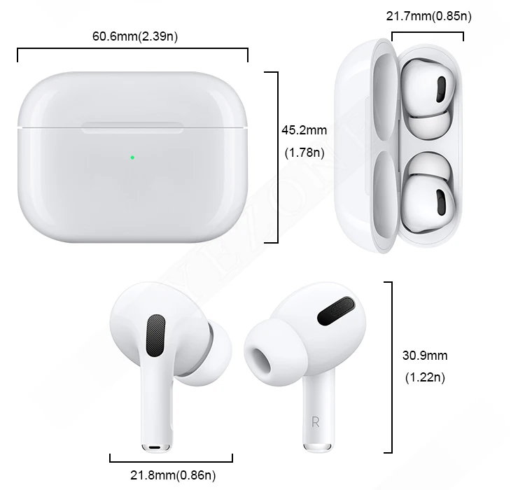 2019 Portable TWS wireless bluetooth headphones for Airpods pro with wireless charging case - ANKUX.COM