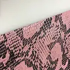Snakeskin embossed and printed pu leather fabric in stock shoe leather bags garments eco-friendly material