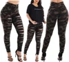 Clothes Vendor for top quality womens panties fashion camouflage skinny ripped pants trousers 2019
