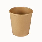 Disposable Biodegradable 8oz Kraft Paper Soup Cup