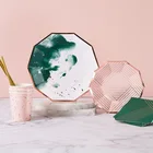 Disposable Plates For Party Disposable Paper Plates Paper Cup And Towel For Wedding Birthday Party Dinner Party
