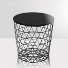 nordic round metal tea table living room side table MDF coffee table