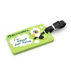 New Arrival Customized Design White Luggage Tag Safety Travel Airline Pvc Luggage Tag