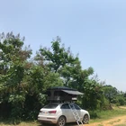 ENJOIN Travelling Tour Car Awning Hard Shell Rooftop Tent Foldable Car Roof Top Tent