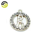 Oem making bracelet design charms custom engraved jewelry tags silver for wallet