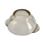 New style glass plate set dinnerware Heat resistant amber clear high borosilicate glass dinnerware sets