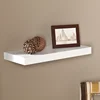 clean-lined design white wood modern Floating Shelf