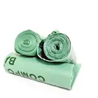 Wholesale biodegradable plastic garbage bag custom thickness black green trash liner Bag ( BB3020)