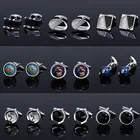 2020 New Product Customized Tie clip & Cufflink Jewelry Cuff Button Colorful Stone Cufflink for Men