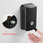Black Operated Latest Promotion Price Black Wall Mounted Hand Operated Soap Dispenser 304 Stainless Steel