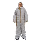 Outdoor Camping Or Indoor Home 3 Season Human Shape Clothing Cotton Walkable Wearable Sleeping Bag