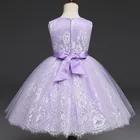 Eco-friendly Children Dress Party Dresses Children Wedding Lace Flower Girl Dress Bow Princess Infant Party Dresses