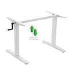 ERGOR Two-stage Manual Height Adjustable Standing Desk Table Frame, Office Use Manual Adjustable Desk with Handle