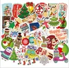 Hot Sale Custom Christmas Sticker 100pcs No Repeat Style Holiday Waterproof Suitcase Sticker