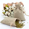Cheap Good Quality Wholesale Small Drawstring Cocoa Jute Bags Burlap Coffee Beans Pouch