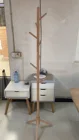 Coat Rack Free Standing Clothes Hanging Coat Hanger Stand / Portable Clothing Wooden Coat Rack
