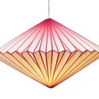 Paper Decoration Paper Paper Light Pink Origami Lampshade Folding Paper Pendent Lantern For Bedroom Event Decoration