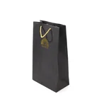 Recycled Personalized High-End Fashion Handle Custom Print Logo Paper Gift Shopping Bags For Cartoon Glass Water Bottle