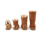 Sheepskin Waterproof Wholesale Ladies Sheepskin Kids Women Winter Fashion Warm Waterproof Fur Snow Boots