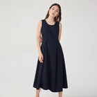 New Vintage Dresses Women Slim Sleeveless A Line Office Wear Dress Elegant Ladies