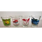 2OZ Frosted Tequila Whiskey Souvenir Shot Glass Custom Logo Shot Glasses With Decal Logo