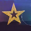 Waterproof 3D lighted metal pentagram acryl motif star led light