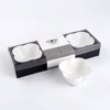 Wholesale PVC Packing Small Floral Shape White Porcelain Tapas Serving Side Dishes for Appetizer Sweet Snack
