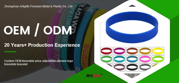 Custom OEM favorable price adjustable silicone logo bracelets bracelet