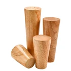 Sofa Legs Table Legs 10cm Wholesale Factory Price Nature Solid Modern Round Wood Wooden Sofa Legs For Cabinet Bed Table