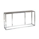 Scandinavian style antique reproduction furniture rustic metal frame wooden console table