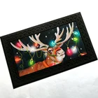 Sensor Sound Music LED Light Christmas Welcome Door Floor Mats