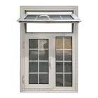Superior Window Superior Quality White Frame Aluminum Casement Window With Grill