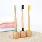 Two-piece Tooth Brush Bamboo Customized Logo Toothbrush Holder Bathroom