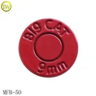 Custom paint color round press buttons four parts engraved metal spring snap button for clothes