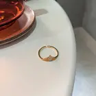 925 Sterling Silver Ring Micro Pave CZ 18K Gold Plated Adjustable Open Ring