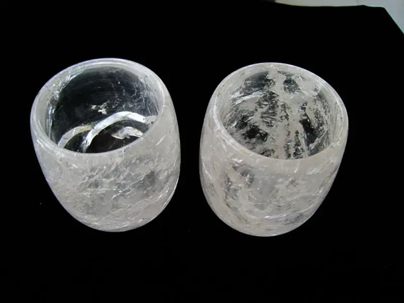 8cm Natural Clear Quartz Crystal Tea Cup, View crystal cup, Hongjintian