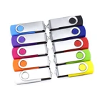 Promotional gifts mini rotating USB flash drive CUSTOM COMPANY LOGO 32gb 64gb metal clip U Disk008 Factory Wholesale