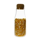 Glass Canister 700ML Clear Glass Jar With Airtight Seal Cork Lid Food Storage Canister