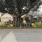Custom Plastic Sheet Yard Signs With Stake Happy Birthday Lawn Letter Yard Signs With Stake
