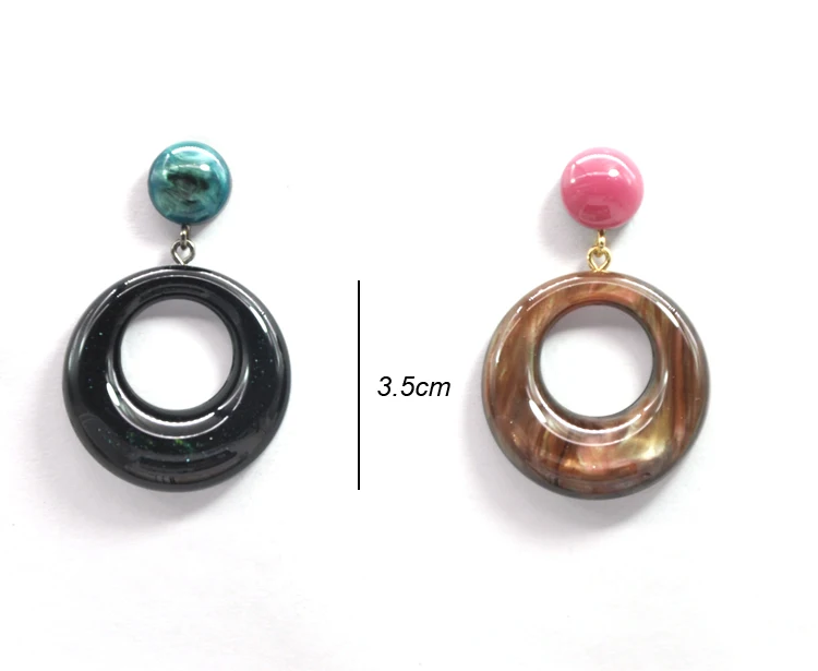 Fashion acrylic stud ear jewelry for women Purple color twisted Irregular earring