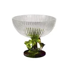Hot Sale liuli K9 Crystal Crafts crystal fruit bowl multi-color