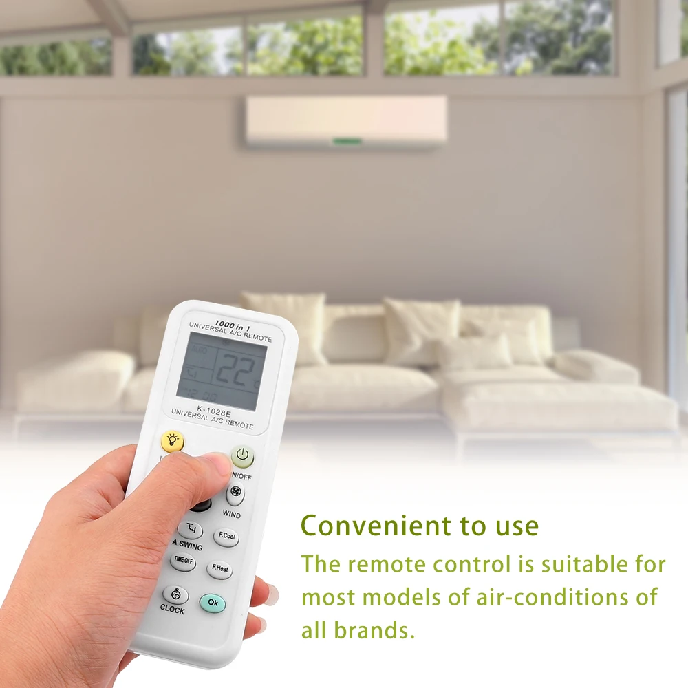 Universal K-1028E Latest 1000 in 1 AC  Remote Control for Air Conditioner Condition LCD Backlight A/C Muli Remote Control